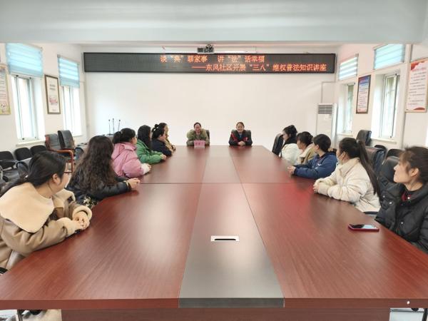 田家庵區東風(fēng)社區婦聯(lián)開(kāi)展“三八”維權普法宣傳活動(dòng)